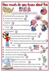 How Much Do You Know About the USA Activity Quiz-Image1